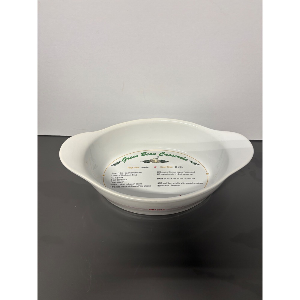 Campbells Soup Green Bean Casserole 50th Anniversary Dish 2005 Ceramic Baker